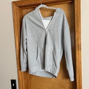 Gray Zip-Up Hoodie